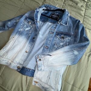 Men’s YoungLA Blue and White Denim Jacket